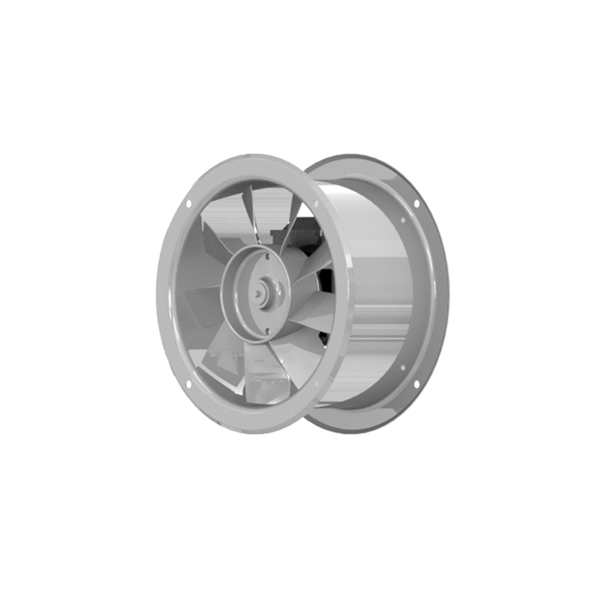 Direct-Driven Compact Size Axial Fan 315/B Electric Power Source Industrial Applications Suction Smokes Vitiated Dusty Wet Air